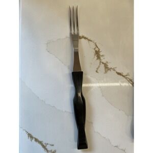 Cutco 1726 JI Carving/Turning Fork 3 Tine Stainless‎ Brown Thermo-Resin USA